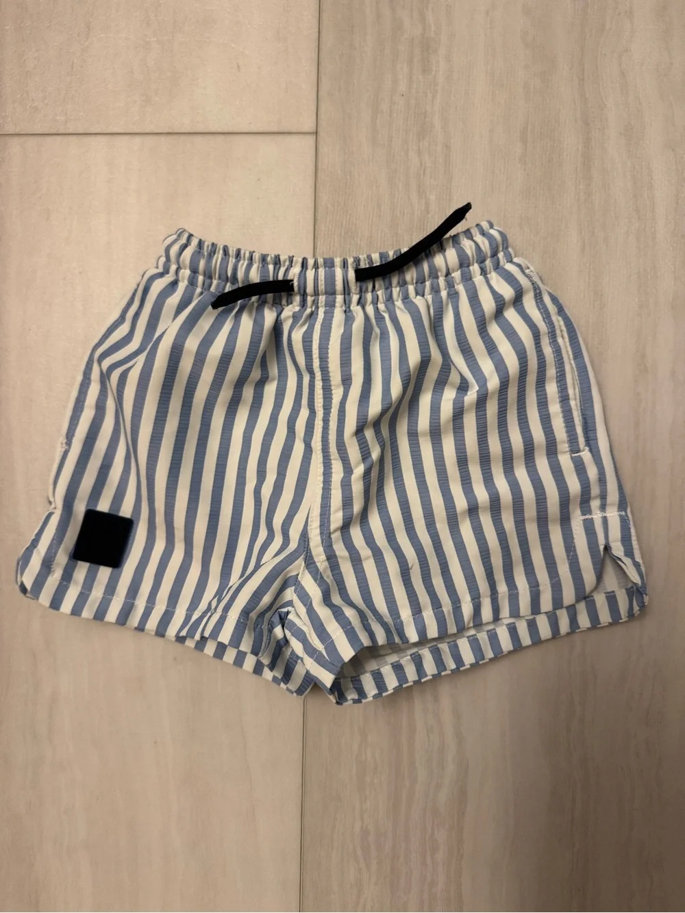 Liewood Kids Blue and White Striped swim trunks